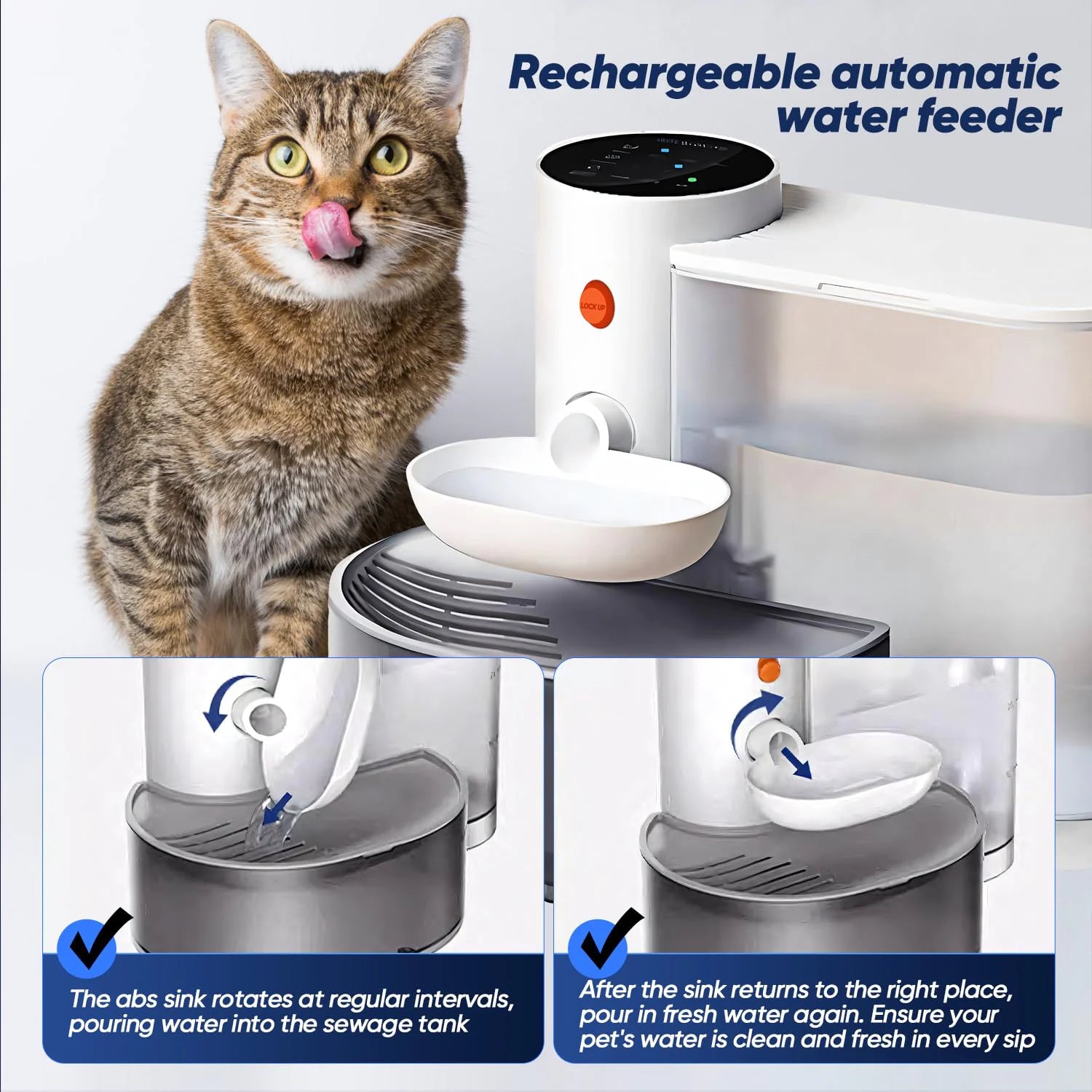 Smart USB Rechargeable Pet Water Fountain