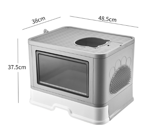 Foldable Drawer Cat Litter Box - Large Enclosed Design
