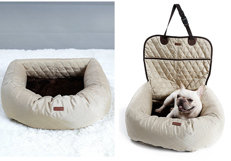 Pet Car Bed with Thick Cushion
