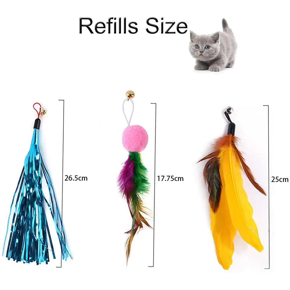 Retractable Cat Feather Toy