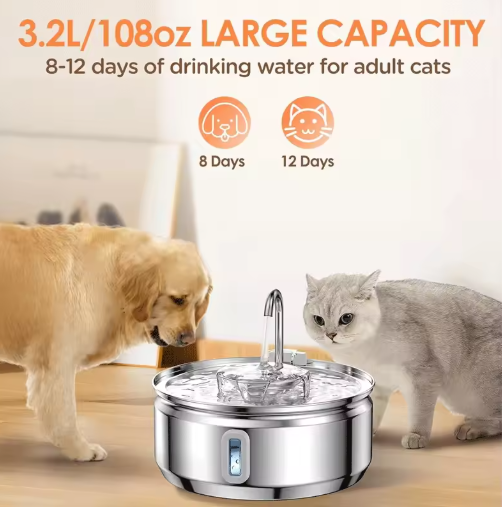 Pet Water Dispenser with Stainless Steel Faucet
