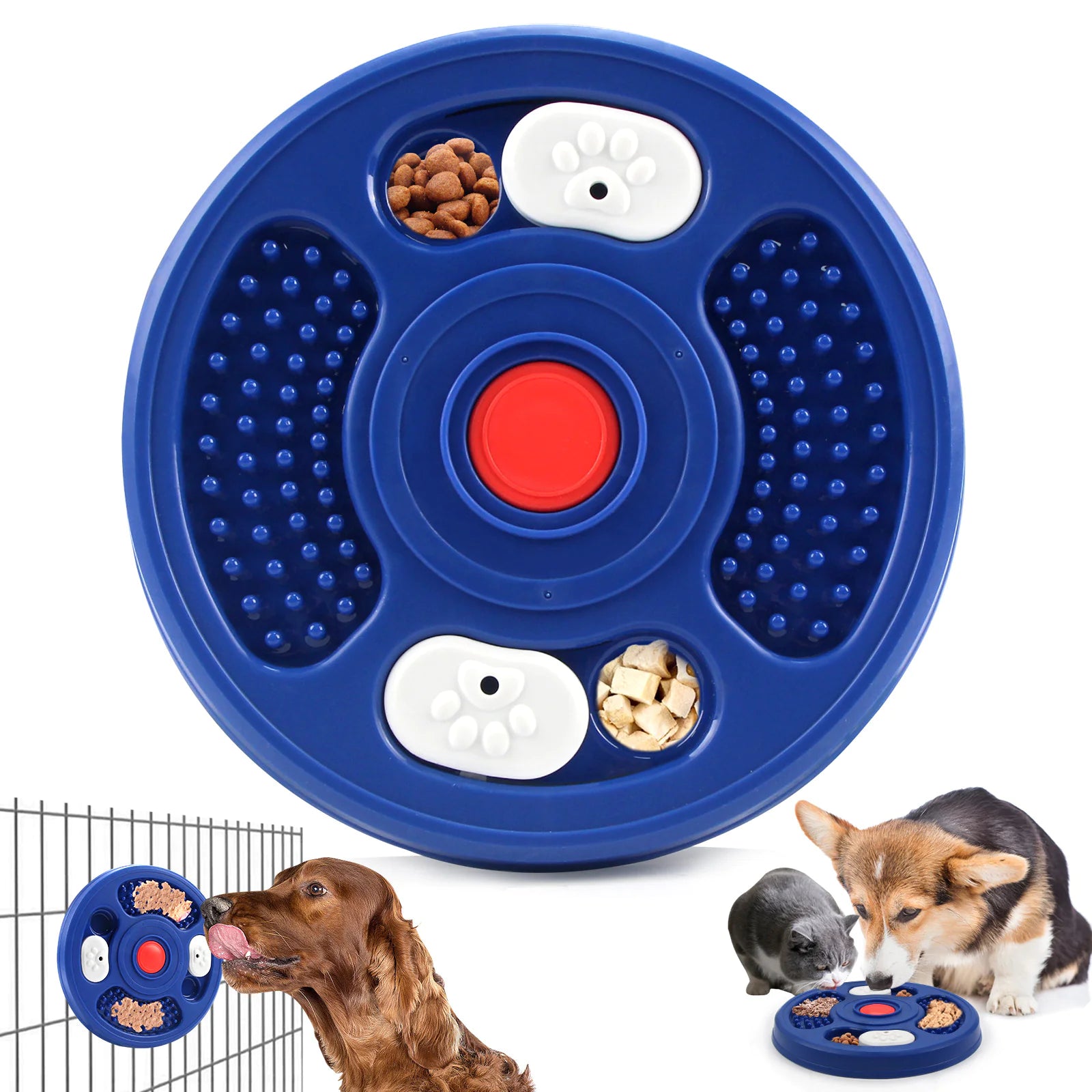 Dog Licking Plate Puzzle & Training Treat Dispenser for Pets