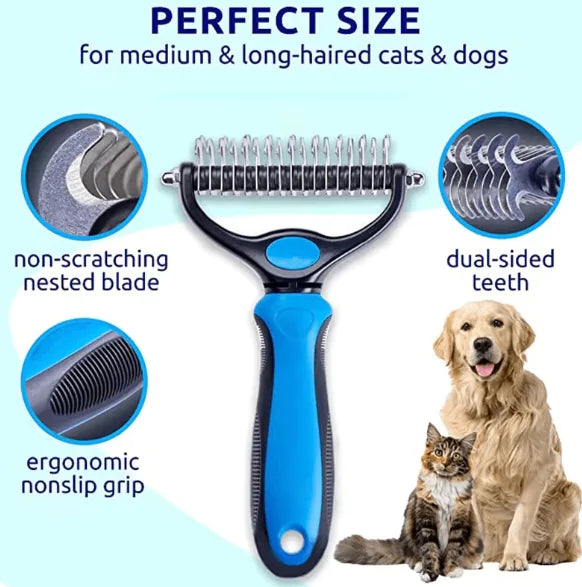 Professional Double-Sided Pet Grooming Brush