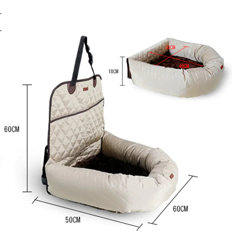 Pet Car Bed with Thick Cushion
